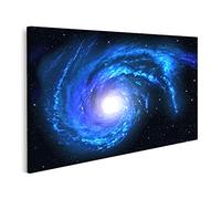 bilderfelix Tableau sur toile étoile spirale espace galaxie univers étoile bleue - Toile 80x40 cm