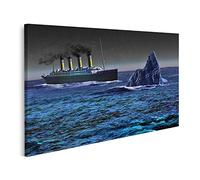 bilderfelix Tableau sur toile Mer d'icebergs du Titanic - Toile 100x57 cm