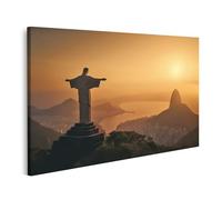 bilderfelix Tableau sur toile Statue de Jésus à Rio de Janeiro - Toile 80x40 cm