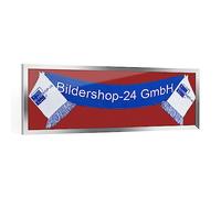 Bildershop-24 Cadre à Foulard Rahmbig ECLAT Argenté 40x120cm Comprenant Un Passe-Partout, écharpe de Supporter en Salsa Rouge