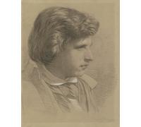 Bildnis des Malers Julius Hamel als Schüler des Städelschen Institutes im Profil nach rechts. Philipp Winterwerb Poster imprimé (CA 1852) (24x36)