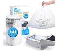 Bilibara Lot de 60 sacs à litière compatibles avec sac à litière Robot 4 - Sacs à litière durables très épais pour litière autonettoyante, doublures de tiroir automatisées, 25,7 à 39,9 litres