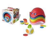 Bilibo Baby Toy Dice + 36 Counters + 1 Bag + 1 Information Booklet (May not Be in English) Assorted Colours,Blue, Red, Yellow, Pink, Orange and Green,12.5 x 12.5 x 12.5 cm