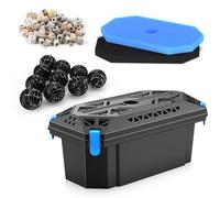 Biling Kit complet de filtre de bassin, utilisé avec pompe de bassin solaire, filtre de bassin cascade, système de filtration biologique sert à protéger les pompes à eau et les étangs clairs en