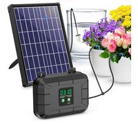 Biling Système solaire pour balcon 7,5 W 15 m arrosage automatique pour plantes en vacances avec minuterie, goutte solaire pour jardin, serre, fleurs, économie