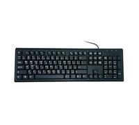 Bilingue arabe et anglais clavier filaire USB Connexion (Noir Couleur clavier avec Blanc arabe et anglais lettres) - Algérie, Bahreïn, Comores, Djibouti, Égypte, Irak, Jordanie, Koweït, Liban, Libye, Mauritanie, Maroc, Oman, Palestine, Qatar, Arabie Saoudite, Somalie, Soudan, Syrie, Tunisie, Émirats arabes unis (UAE, Dubaï, Abu Dhabi, Ajman, ras AL de ras EL, Charjah, Umm AL Quwain, et aéroport), Sahara occidental, Yémen