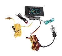 BIlinli 4 en 1 LCD Voiture Numérique Alarme Jauge Voltmètre Pression D'huile Carburant Température De l'eau 12-24 V