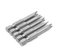BIlinli 5 Pcs 1/4 Pouce S2 Hex Bits Magnétique U en Forme De Tournevis Bits Outils 50mm Longueur U4-U8