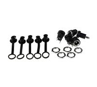 BIlinli 5 Pcs DC-022B Prise Jack Alimentation Connecteur Femelle pour Montage sur Panneau 5,5 x 2,1 mm avec Capuchon