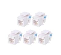 BIlinli 5 pièces Module téléphonique sans Outil RJ11 réseau CAT3 Module Vocal Adaptateur plaqué Or Extension téléphonique Keystone