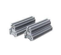 BIlinli 50 Pcs UKK3 Rail DIN Double Niveau Bornier Terminal 500V 25A 28-12AWG Gris pour La Maison Électroménager Circuits Électroniques Machines