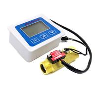 BIlinli Capteur de débit d'eau d'affichage d'affichage à Cristaux liquides Digital de température de rotamètre de débitmètre