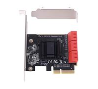 BIlinli Carte PCIE SATA 3.0 PCI-E SATA PCI E PCI Express SATA contrôleur 6 Ports SATA3 PCIE X4 Carte d'extension ASM1166 Puce