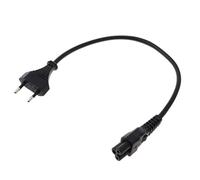 BIlinli Cordon Adaptateur Secteur EU 2 Broches mâle à IEC 320 C5 Micky pour Alimentation 30cm pour Ordinateur Portable