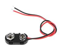 BIlinli PP3 9V Connecteur de Clip de Batterie I Type de Fils de Fer étamé 150 mm Noir Rouge