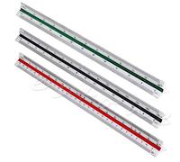 BIlinli Règle métrique Triangulaire d'échelle métrique de 300mm pour l'ingénieur Multicolore