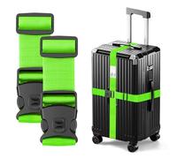 Bilione Sangles de bagage réglables de 223,5 cm, verrouillables contre une ouverture accidentelle, accessoires de voyage faciles à identifier, ajoutez un connecteur de sac pour maintenir la valise