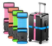 BILIONE Sangles de Bagage réglables pour Valise, verrouillables Contre Une Ouverture accidentelle, Accessoires de Voyage faciles à identifier, Ajoutez Un connecteur de Sac pour Maintenir la Valise