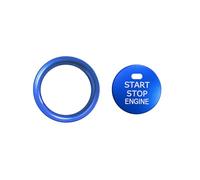 Bilisin Garniture en aluminium pour bouton de démarrage moteur compatible avec Mazda CX-3 CX-4 CX-5 CX-8 MX-5 Accessoires d'intérieur (bleu)