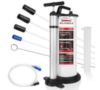 BILITOOLS Pompe de Vidange d'Huile Moteur Manuelle 9 L, Extracteur d'Huile | Vidangeur par aspiration avec 5 tubes, pour voiture, bateau, jet-ski, camion et tondeuse