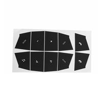 BILKAR Compatible avec pour Cayenne 2003 2004 2005 2006, Autocollant De Réparation De Bouton De Volant De Voiture Noir Mat, Accessoires De Voiture Garniture Bouton Voiture