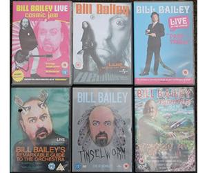 BILL BAILEY STAND-UP COMEDY COLLECTION 6 DVD's: cosmic jam / part troll / tinselworm / bewilderness / qualmpeddler / remarkable guide to the orchestra
