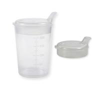 Bill Becher 250 ML Set 1 Partie Inférieure + 2 pour Bureau (Ouverture 1 Pièce 12 X 10mm U.1 Stück 4 X 4mm) IN Divers Couleurs de Medi-Inn - transparent, Ouverture boisson : 4 x 4 mm