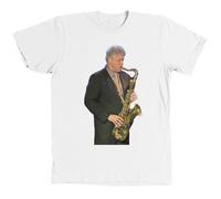 Bill Clinton Playing Saxophone Shirt Democrat Hillary President Tee White M