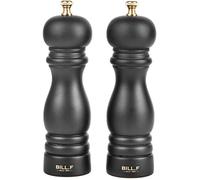 Bill.F Lot de 2 moulins à poivre et sel en bois avec rotateur réglable en céramique 17,8 cm