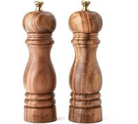 Bill F Since 1983 Lot de 2 shakers à sel et poivre, en bois, avec rotor réglable en céramique de 7"