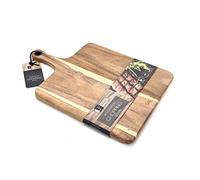 Bill F Since 1983 Planche à pizza/plateau de service en bois d'acacia, planche à découper, pelle à pâtisserie, pelle à gâteau pour déplacer des pizzas, des biscuits, des gâteaux, du pain, 39 x 24 x