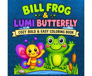 Bill Frog & Lumi Butterfly Adventures Cozy Coloring Book: Cute Cozy Forest Animal Coloring Pages with Relaxing Scenes, Happy Songs, Bedtime Lullabies, ... Fun for Kids, Teens, Adults, and Seniors
