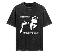 Bill Hicks Comedy Quote Its Just A Ride T-Shirt Printed Tee Graphic Top for Men Black Shirt 3XL