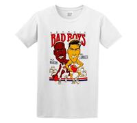 Bill LAIMBEER Retro Basketball Caricature T-Shirt White XL