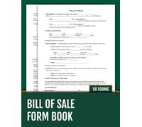 Bill of Sale Form Book: 50 Duplicate Forms for Legally Binding Transactions | 8.5 x 11 inches.