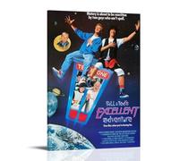 Bill & Ted Excellente aventure Poster imperméable à l'eau Impression d'intérieur résistante à l'humidité, facile à installer et résistante à la décoloration, style cadre, 40 x 60 cm