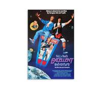 Bill & Ted Excellente aventure Poster imperméable à l'eau Impression d'intérieur résistante à l'humidité, facile à installer et résistante à la décoloration, style sans cadre, 30 x 45 cm