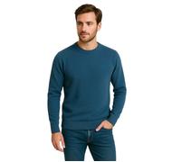 Bill Tornade Pull Col rond en laine mélangé Quebec Bleu Denim Homme XXL