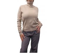 Bill Tornade Pull femme col roulé uni Venise Beige Femme XL
