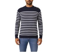 Bill Tornade Pull marinière col rond Mariniere Bleu Marine Homme L