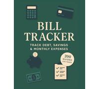 Bill Tracker Notebook: 200 Pages | Monthly Bill Organizer | Expense & Payment Log Book | Budget Planner for Home or Small Business | 8 x 10