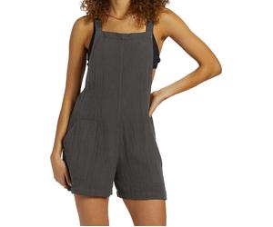 Billabong - Combinaison confortable et légère - Beach Crush Overall Black Sands pour Femme en Coton - Taille XS - Gris Gris XS