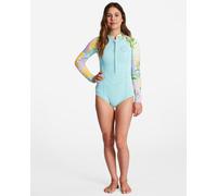 Combinaison en néoprène Billabong 2/2mm Salty Dayz bleu vert rose femme - S