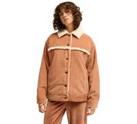 Billabong - Veste en velours côtelé doublée sherpa - Cord In Love Trucker Jacket Sugar Almond pour Femme en Coton - Taille M - Marron Marron M