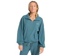 Billabong Haut en Tricot Manches Courtes Coffee Time Femme Bleu XS