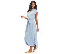 Billabong Lovely Ways Robe midi avec boutonnière décontractée, Bleu Doux, L Femme