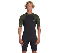 Billabong Mens Foil 2mm Back Zip Shorty Wetsuit ABYW500122 - Moss