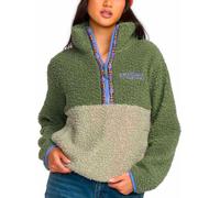 Billabong - Polaire bicolore - Horizon Mock Neck Half Zip Fleece W Treehugger pour Femme - Taille XS - Kaki Kaki XS