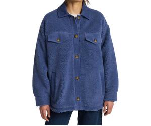Billabong - Polaire en sherpa oversize - Coastal Waves Oversized Trucker Jacket Washed Blue - Taille M - Bleu Bleu M