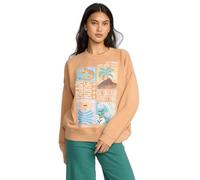 Billabong Pull en Polaire Echo Crew FLC Femme Beige XL